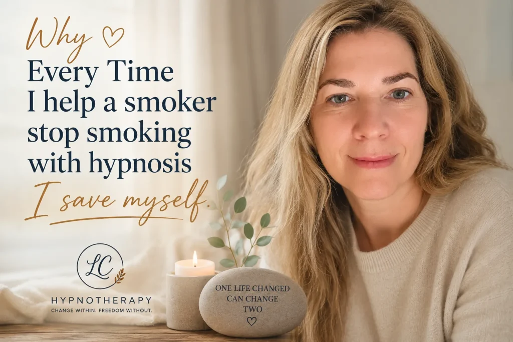 Hypnotherapist helping smokers stop smoking through hypnosis and personal healing